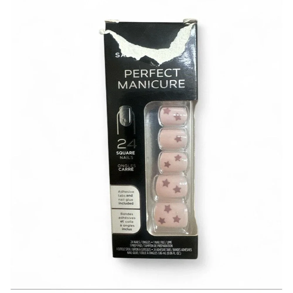 Bundle 2 Sally Hansen Salon Effects Perfect Manicure Square Press On Nails